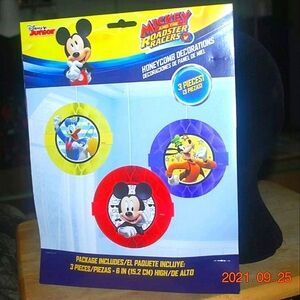 💖*Brand New* Mickey Mouse Honeycomb Birthday Decorations